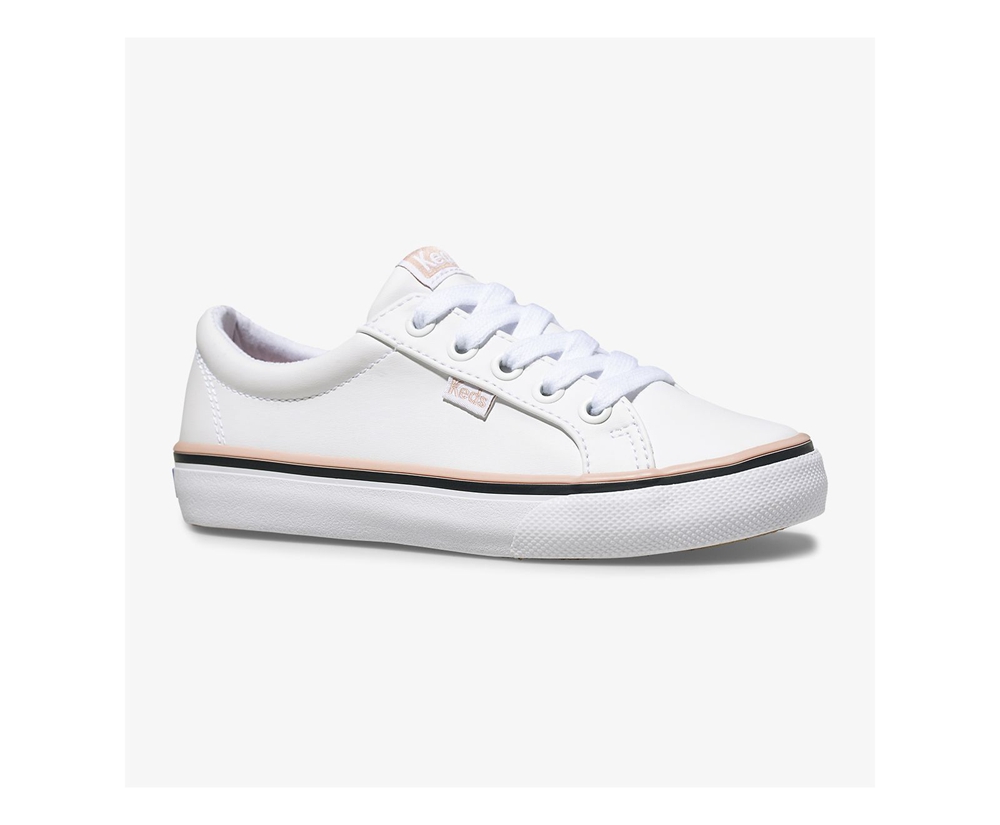 Tenis Keds Niña Blancos - Jump Kick - 8416-BKTGS